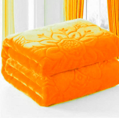 SOVAM Abstract Double Mink Blanket for  Heavy Winter(Polyester, Gold)