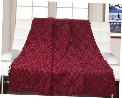 SPENTO Abstract Double Mink Blanket for  Mild Winter(Microfiber, Maroon 104)