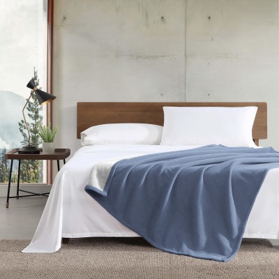 Flipkart SmartBuy Solid Double AC Blanket for  AC Room(Polyester, Light Blue, White)