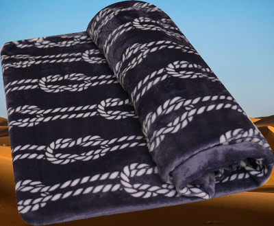 KIXTA Self Design Double AC Blanket for  AC Room(Microfiber, Grey)