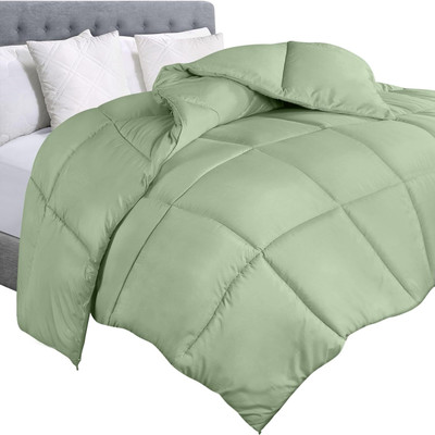 ASHEL Solid Single Comforter for  Heavy Winter(Polyester, Green)