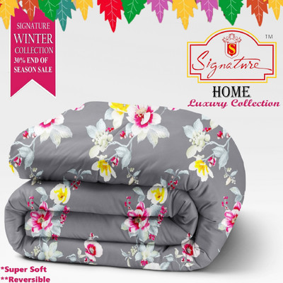 Signature Floral Double Comforter for  AC Room(Cotton, Multicolor)