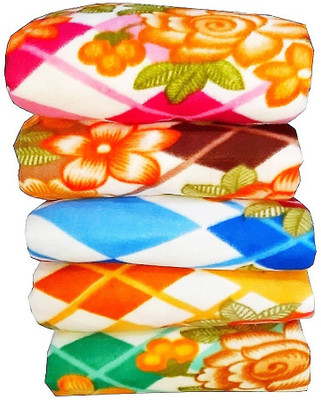 kumar creation Printed Single Fleece Blanket for  Heavy Winter(Microfiber, Multicolor)