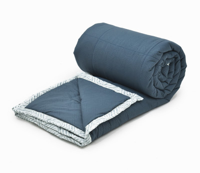 Flipkart SmartBuy Self Design Single Comforter for  AC Room(Microfiber, Blue)