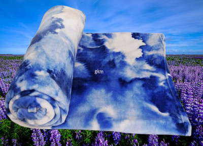 KIXTA Self Design Double AC Blanket for  AC Room(Microfiber, Blue)