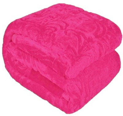 shree karni export Self Design Double Quilt for  Heavy Winter(Microfiber, Pink)