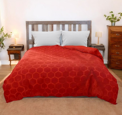 Anadhika Solid Single AC Blanket for  AC Room(Microfiber, Red)