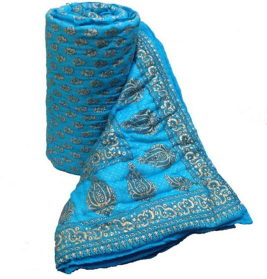 V.R.ENTERPRISES Damask Single Quilt for  Heavy Winter(Cotton, Multicolor)