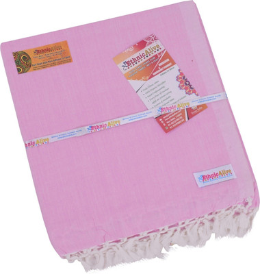Aakriti Handloom Solid Single AC Blanket for  AC Room(Cotton, Pink)