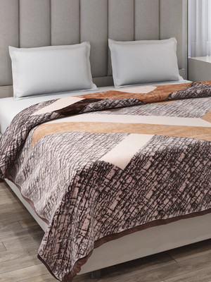 MONTE CARLO Printed Double Mink Blanket for  Mild Winter(Polyester, Multicolor)