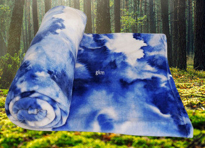 KIXTA Self Design Double AC Blanket for  AC Room(Microfiber, Blue)