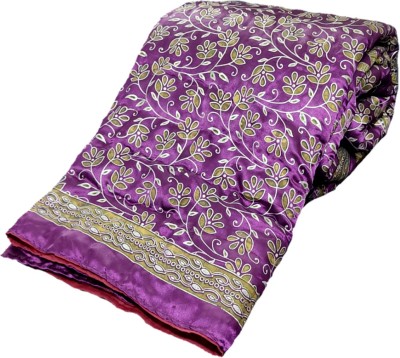 Gnudi Floral Single Quilt for  Heavy Winter(Silk, Multicolor)
