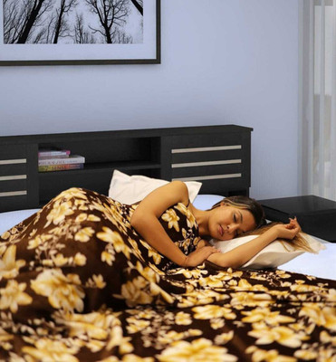 SIMAM 3D Printed Double AC Blanket for  AC Room(Microfiber, 51 BROWN FLORAL)