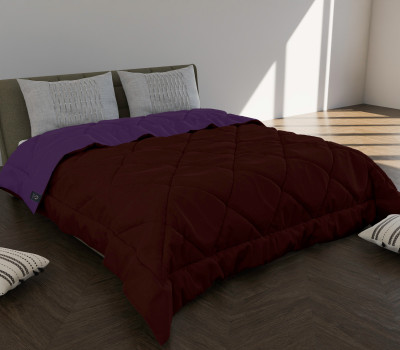 SIE STORE Solid King Comforter for  Mild Winter(Microfiber, Purple, Maroon)