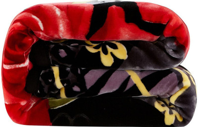 PAAVALI FASHIONS Printed Single Mink Blanket for  AC Room(Polyester, Multicolor)