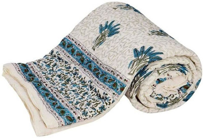 shree karni export Floral Double Mink Blanket for  Heavy Winter(Microfiber, Multicolor)