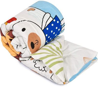 RRC 3D Printed Single Comforter for  Heavy Winter(Microfiber, Brown)