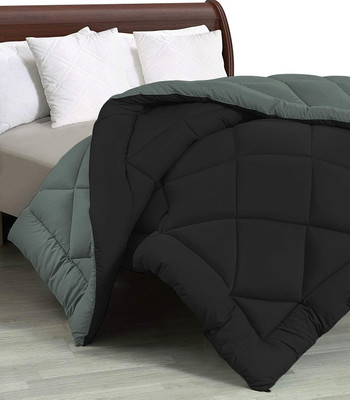 avenew Solid Single Comforter for  Heavy Winter(Polyester, Grey)