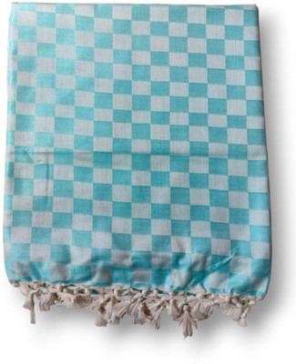 DRISHTI 3D Printed Double Bhagalpuri Blanket for  AC Room(Silk, Sky Blue)
