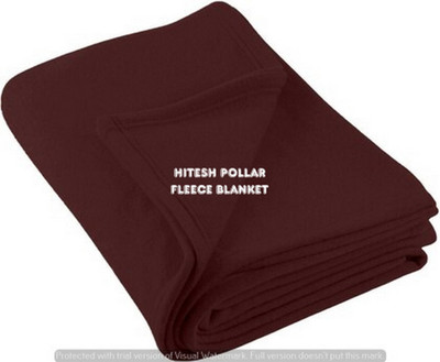 HITESH Self Design Single Fleece Blanket for  Mild Winter(Polyester, Brown)