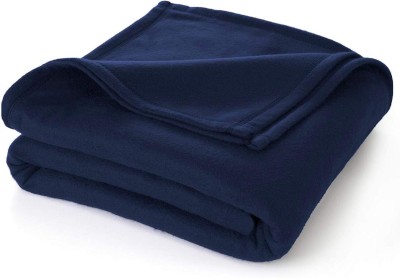 The Home Talk Solid Single AC Blanket for  AC Room(Polyester, Navy Blue)