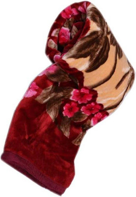 Swikon star Floral Single Mink Blanket for  Heavy Winter(Microfiber, Multicolor)