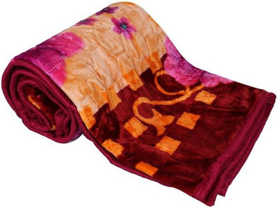 Changers Self Design Single Mink Blanket for  Heavy Winter(Polyester, Multicolor)