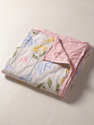 SANJU CORPORTION Printed Double Dohar for  AC Room(Cotton, PINK 680)