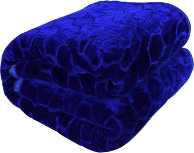 SIMAM Abstract Double Mink Blanket for  Mild Winter(Microfiber, Blue)