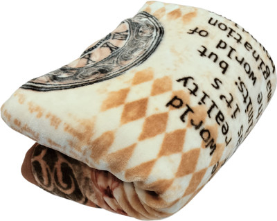 HOMIEE Floral Single AC Blanket for  AC Room(Polyester, Rust Numeric)