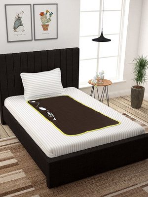 Comfort Ideas Solid Single Electric Blanket for  Heavy Winter(Woollen Blend, dark brown)