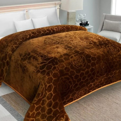 MFI Self Design Single Mink Blanket for  Heavy Winter(Woollen Blend, Single Color)