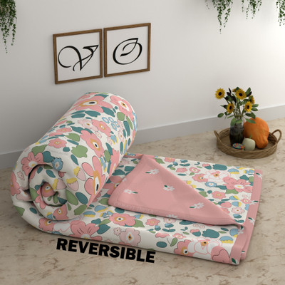 CHHAVI INDIA Floral Double Comforter for  Heavy Winter(Cotton, Pink Multicolor)