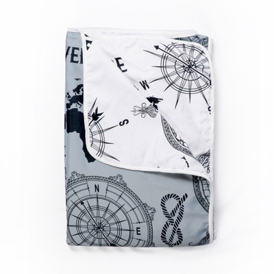 Divine Casa Printed Single Dohar for  Heavy Winter(Microfiber, Grey and Black)