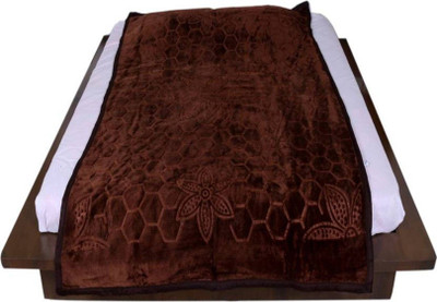 shree karni export Solid Single Mink Blanket for  Mild Winter(Cotton, Multicolor)
