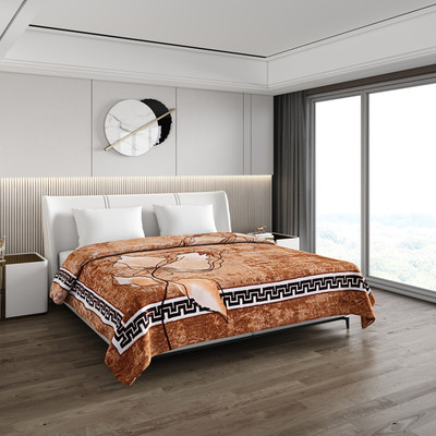MONTE CARLO Printed Double Mink Blanket for  Heavy Winter(Polyester, Multicolor)