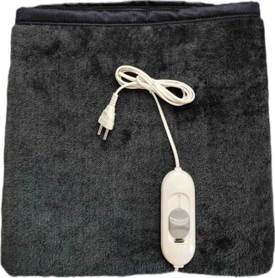 Tapish Solid Single Electric Blanket for  Mild Winter(Polyester, Grey/Navy Blue)