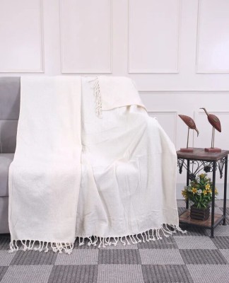 NEILGUY Self Design Single Throw for  AC Room(Cotton, Cream)