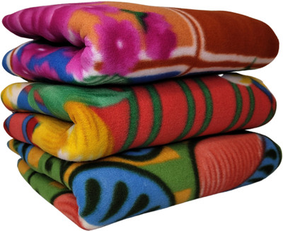 HOMIEE Solid Double Top Sheet for  Heavy Winter(Polyester, 3 Printed)