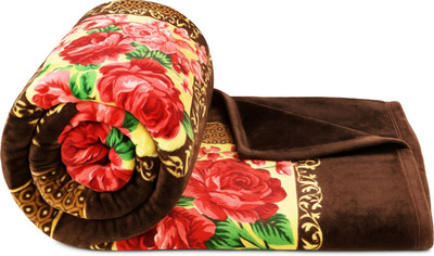 Flipkart SmartBuy Printed Single Mink Blanket for  Mild Winter(Polyester, Multicolor 1, 500 GSM weight 1kg- Ultra-Soft & Warm Blanket)