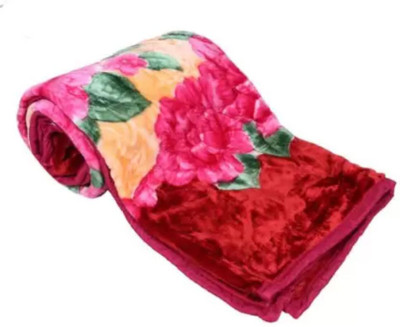 ACZO FEEL Floral Double Mink Blanket for  Heavy Winter(Microfiber, Multicolor)