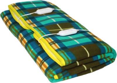 LERV'S Collection Solid Double Electric Blanket for  Heavy Winter(Polyester, Green)