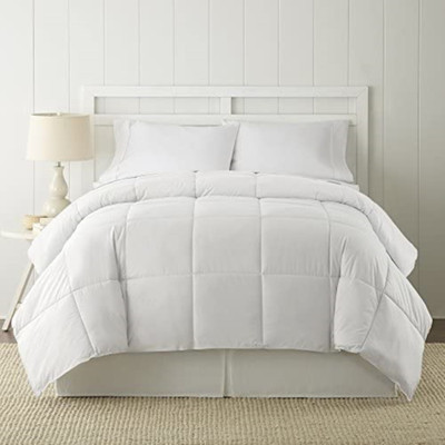 Relaxfeel Checkered Single Comforter for  Heavy Winter(Cotton, White)
