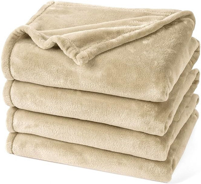 CHANDRAVATI Solid Double AC Blanket for  Heavy Winter(Polyester, Beige)