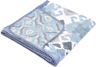 On Shiv Solid Double Dohar for  AC Room(Cotton, Blue -box)