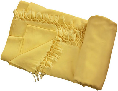 DRISHTI Solid Single Top Sheet for  AC Room(Cotton, Yellow)