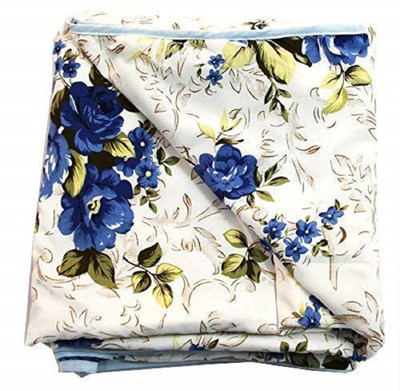 TUNDWAL'S Printed Single Dohar for  AC Room(Poly Cotton, Leaf Blue Flower)