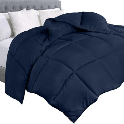 ASHEL Solid Double Comforter for  Heavy Winter(Polyester, Nevy Blue)