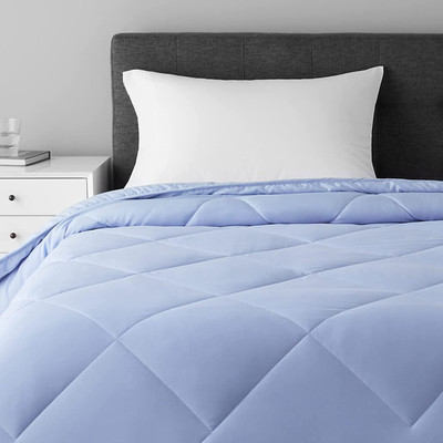 Texlux Solid Single AC Blanket for  AC Room(Poly Cotton, Sky Blue)