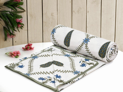 sentiments Printed Single Dohar for  AC Room(Cotton, Multicolor)